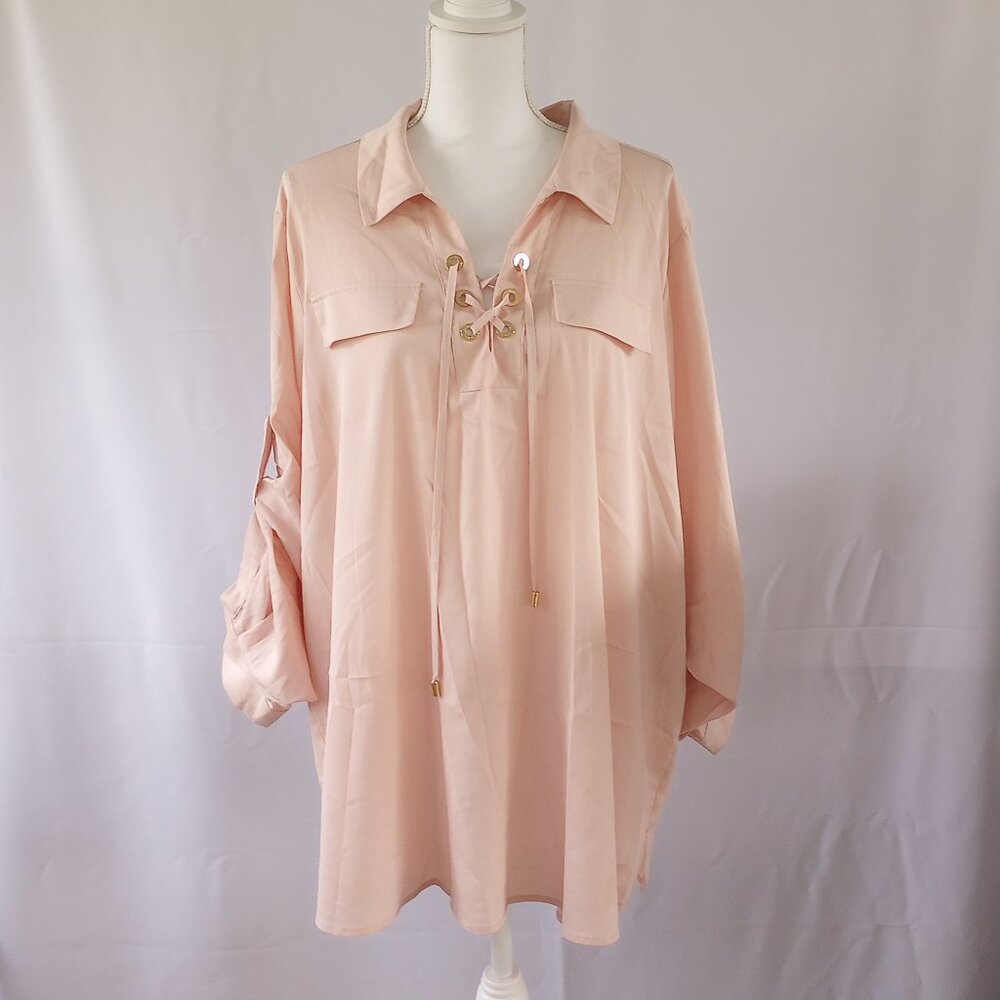 Calvin Klein Long sleeve Soft Pink Pull Over Blouse